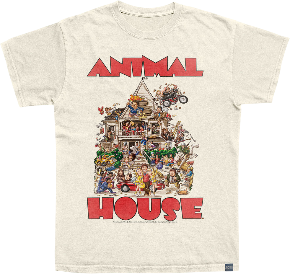 Made In USA Cartoon Graphic The House Animal House T-Shirt