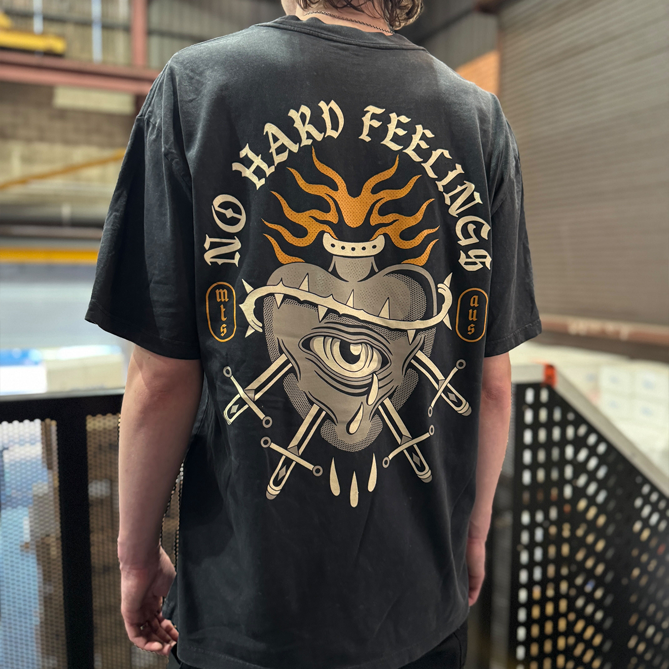 "No Hard Feelings" Stonewash T-Shirt