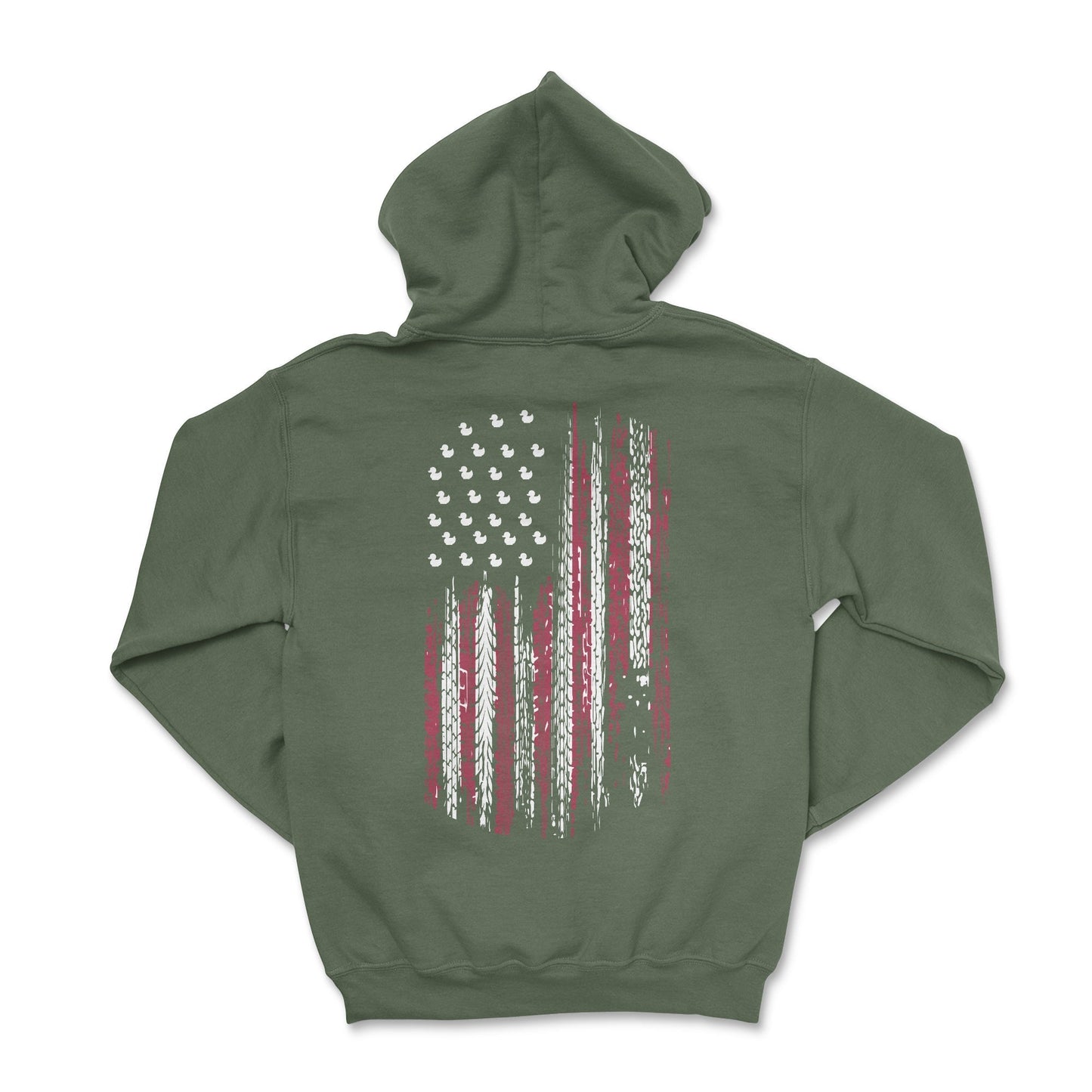 Patriotic American Flag Hoodie-Duck Themed