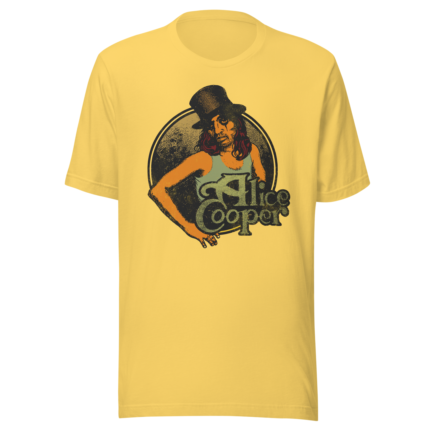 Alice Cooper Showtime 1976 Vintage T Shirt Gold