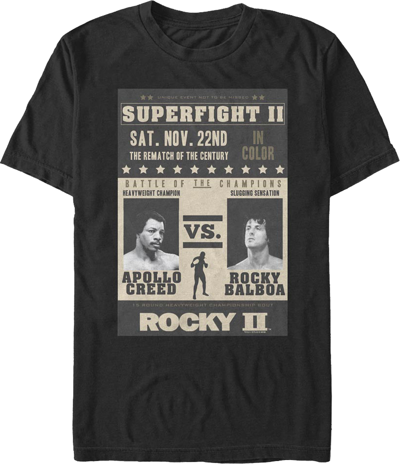 Superfight II Vintage Poster Rocky II T-Shirt