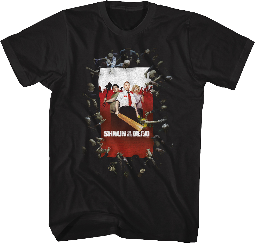 Surrounded Poster Shaun of the Dead T-Shirt