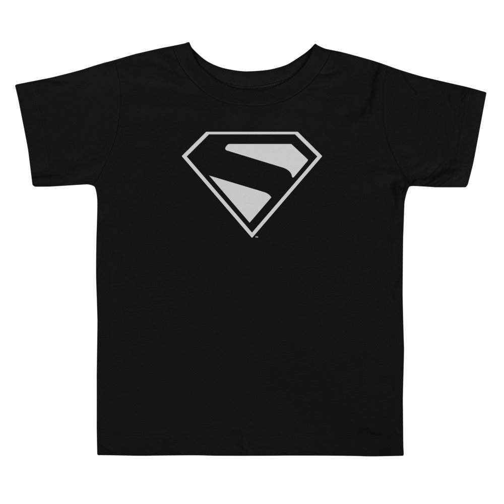 SUPERMAN (2025 Movie) Black & Silver S-Shield Toddler T-Shirt