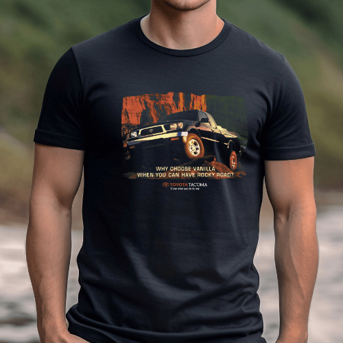 Toyota Tacoma Men's Big and Tall Retro T-shirt-Vintage Off Road