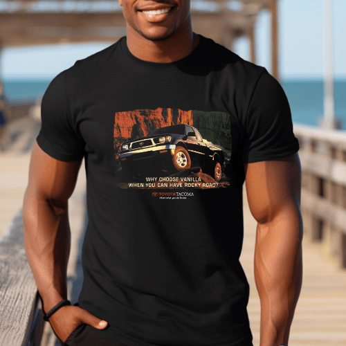 Toyota Tacoma Men's Big and Tall Retro T-shirt-Vintage Off Road