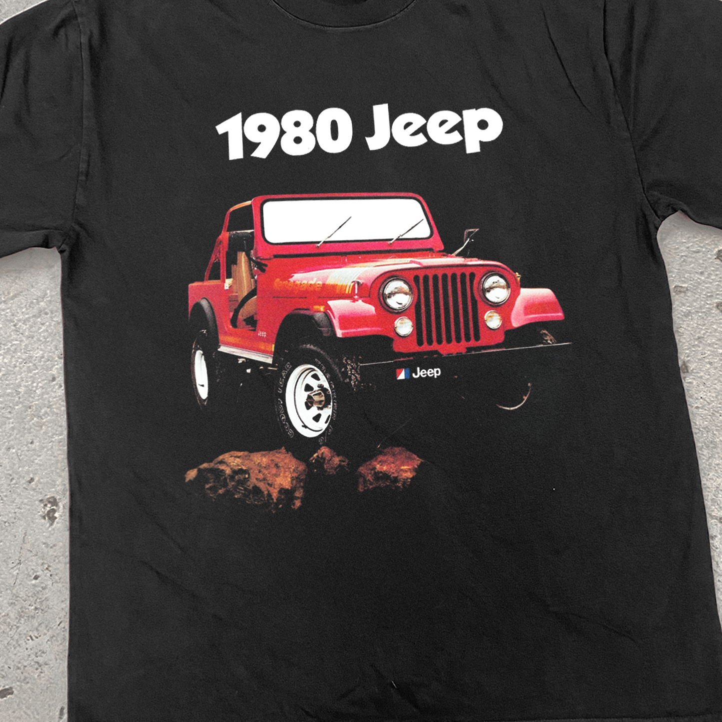 '1980 JEEP' OFF ROAD HEAVY BLACK TEE