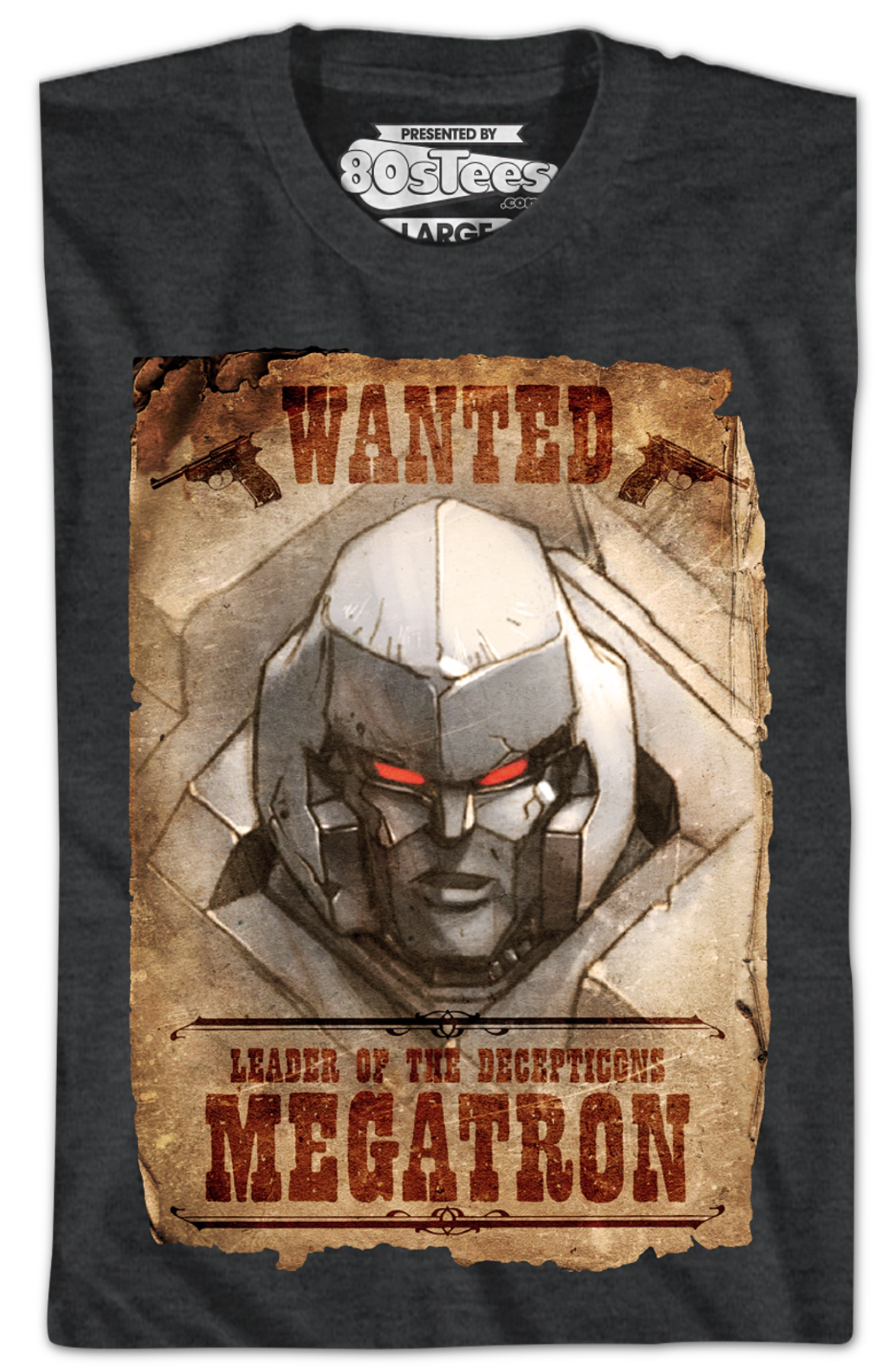 Wanted Poster Megatron Transformers T-Shirt