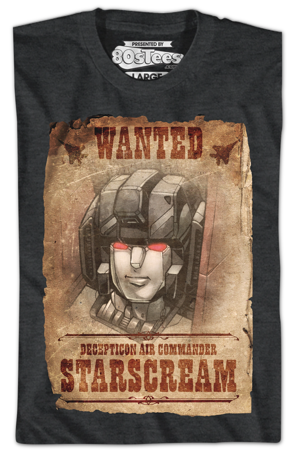 Wanted Poster Starscream Transformers T-Shirt
