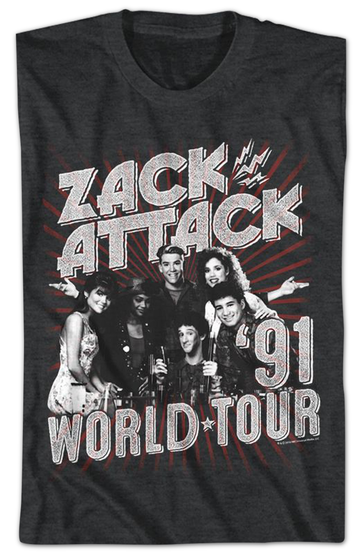 Zack Attack '91 World Tour Saved By The Bell T-Shirt