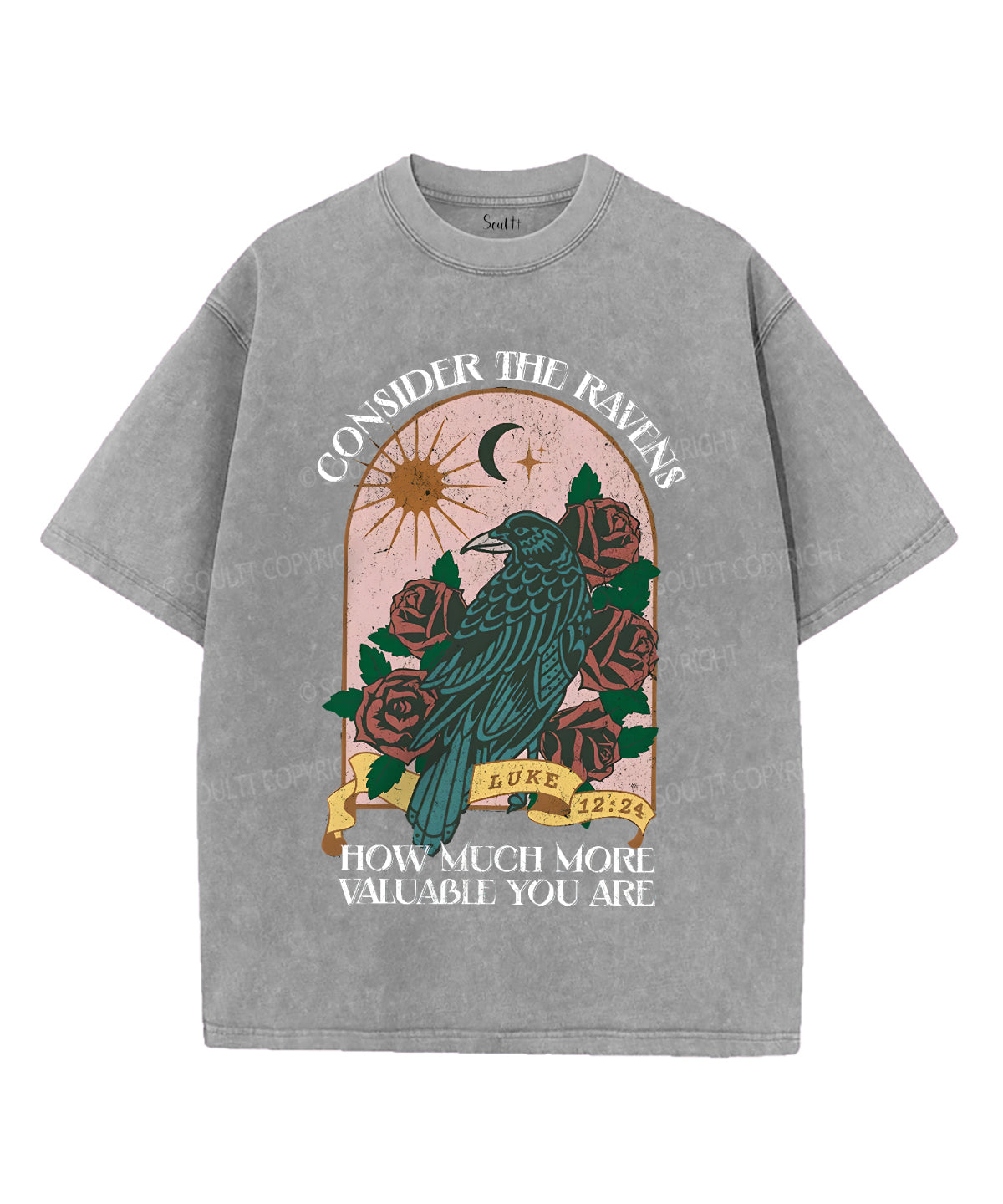 Consider the Ravens Unisex Washed Christian T-shirt