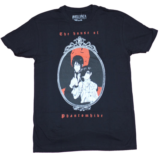 Black Butler Mens T-Shirt - The House of Phantomhive Ciel Sebastian Frame
