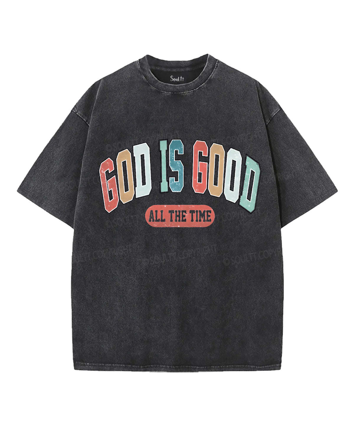 God Is Good Unisex Washed Christian T-shirt Style002
