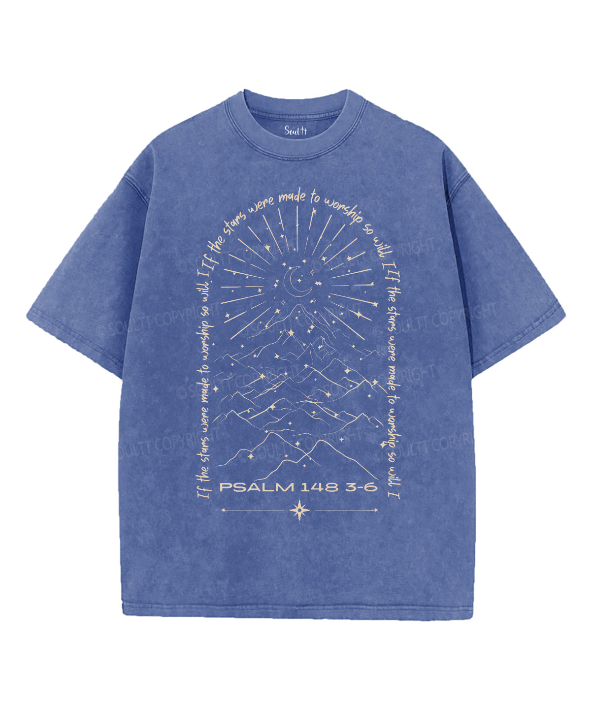 If The Stars Were Made To Worship Unisex Washed Christian T-shirt Style001