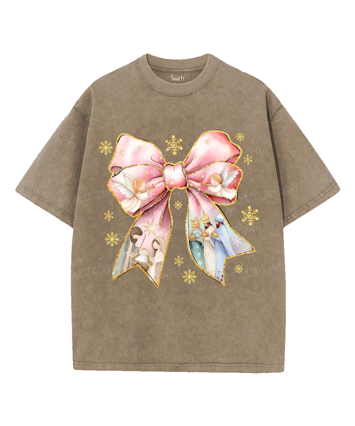 A Child Is Born Washed Christian T-shirt