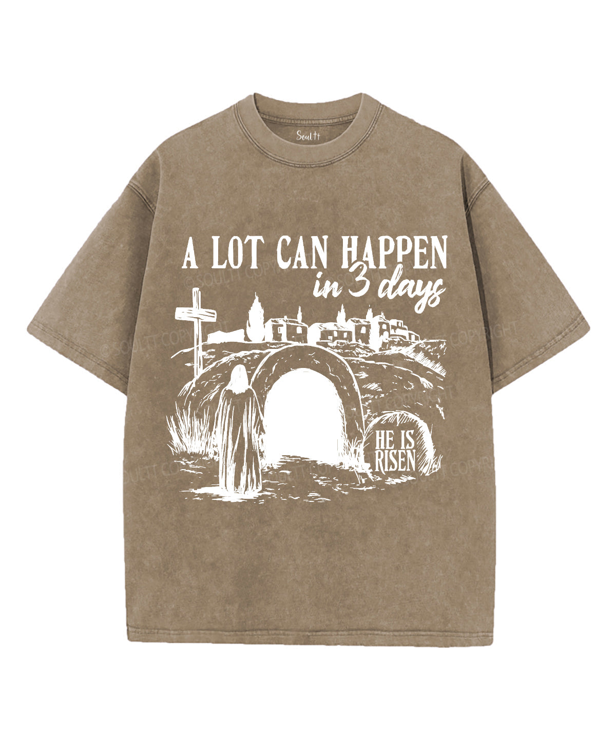 A Lot Can Happen In 3 Days Unisex Washed Christian T-shirt Style001