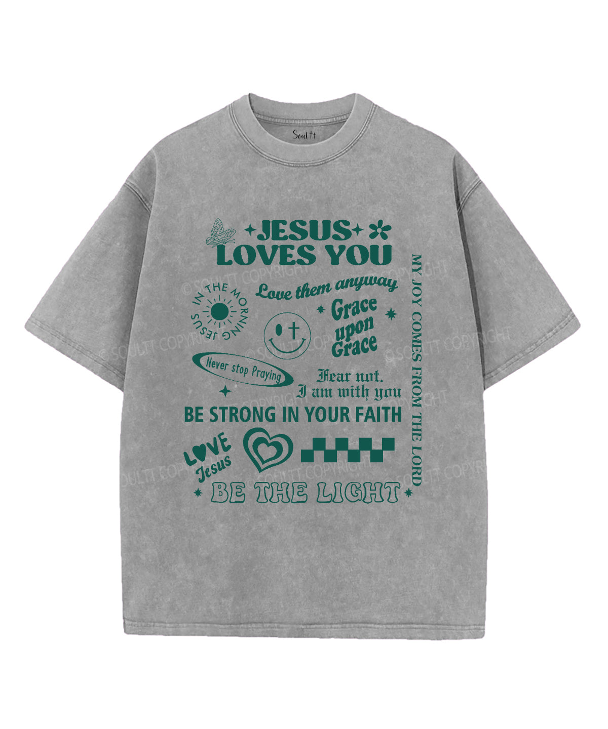 Jesus Love You Washed Christian T-shirt Style001