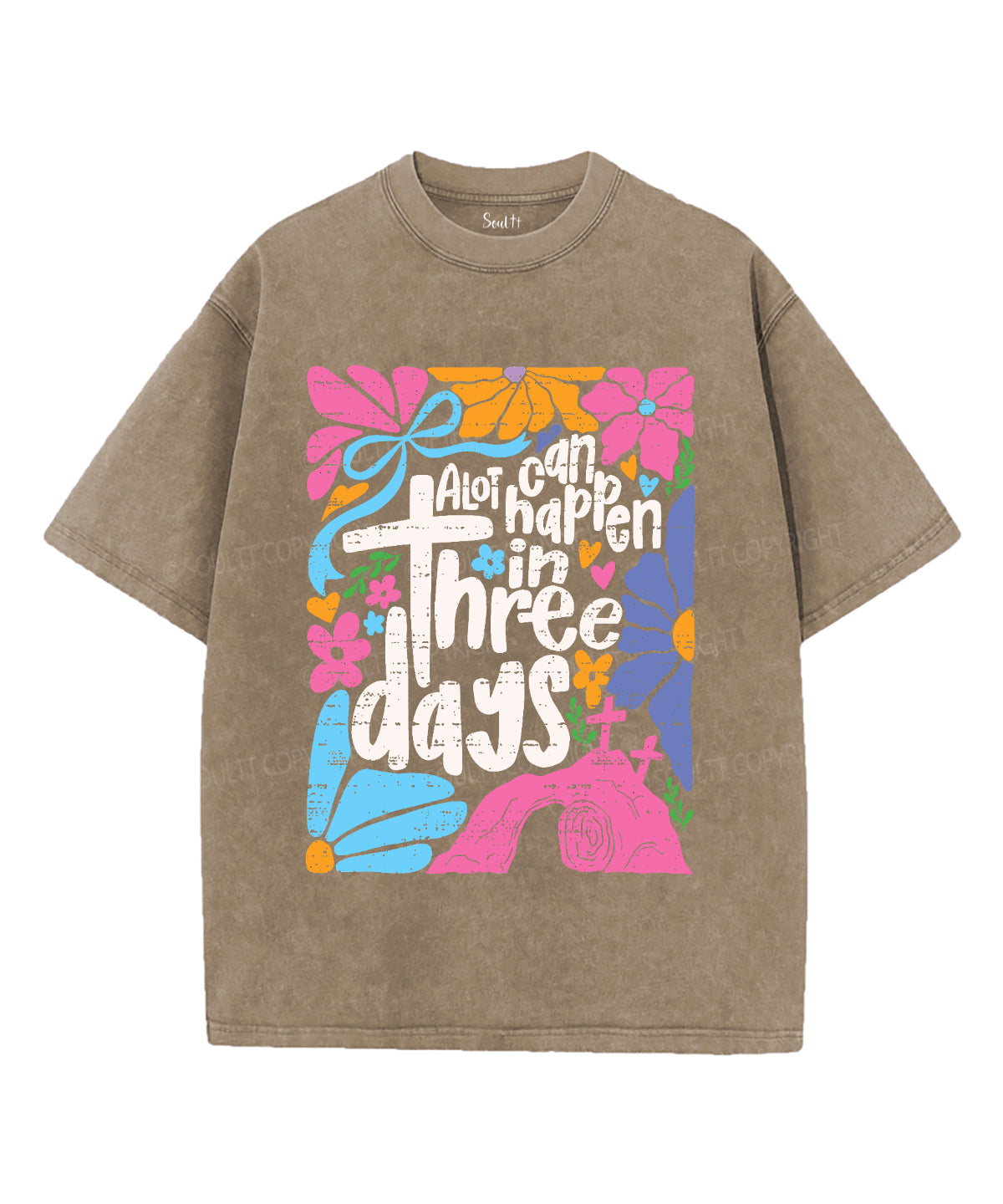 A Lot Can Happen In Three Days Unisex Washed Christian T-shirt