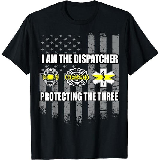 [100% Cotton] Cotton Short Sleeve 911 Dispatcher Shirt - Protecting The Tree for Men Women