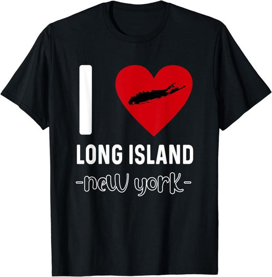 [100% Cotton] Long Island NY Souvenir Tee Native Long Islander Map NYC Breathable casual T-shirt