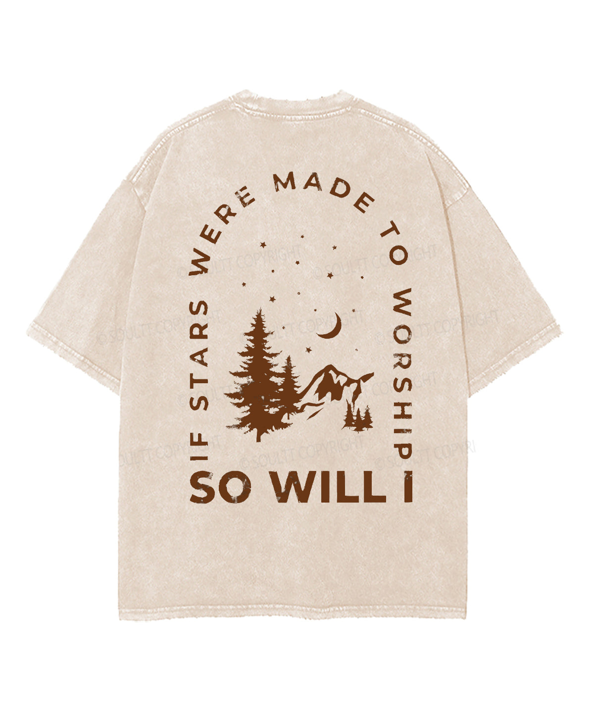 If The Stars Were Made To Worship Double Sided Unisex Washed Christian T-shirt Style002