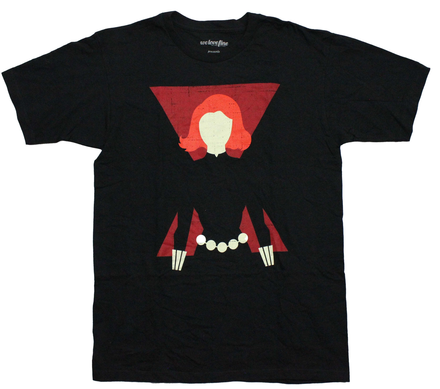 Black Widow Mens T-Shirt - Stylized Hourglass Logo Image