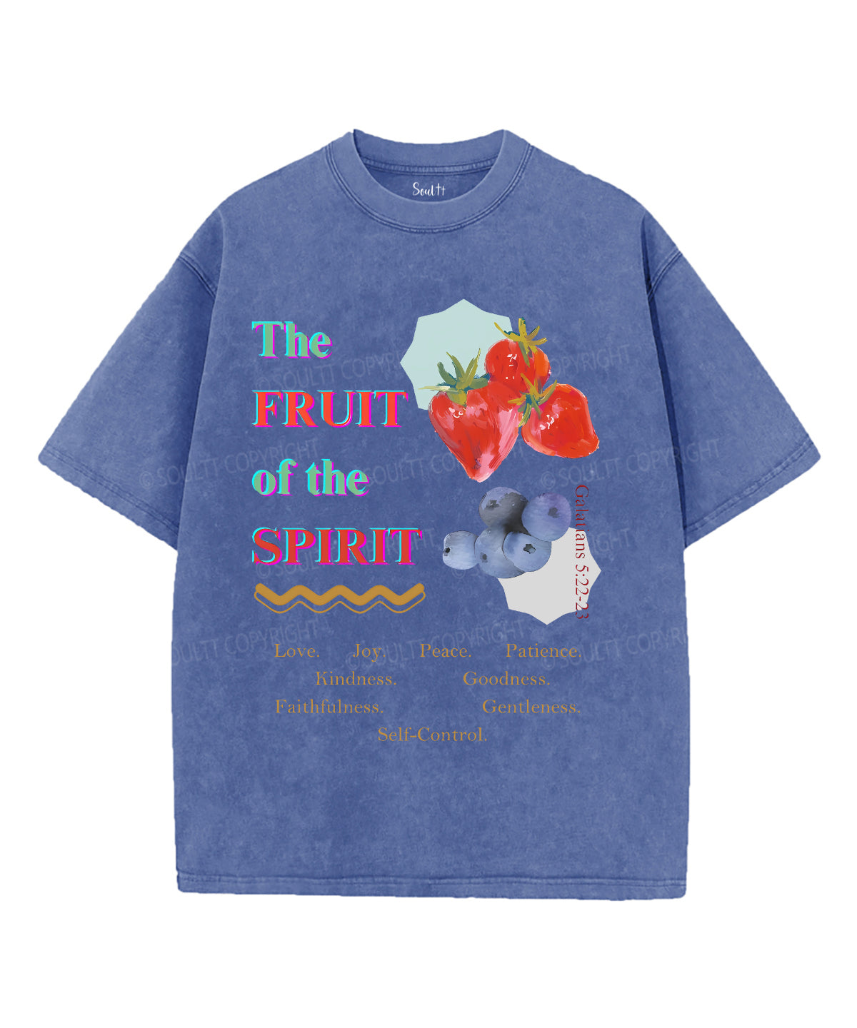The Fruit Of The Spirit Unisex Washed Christian T-shirt Style002