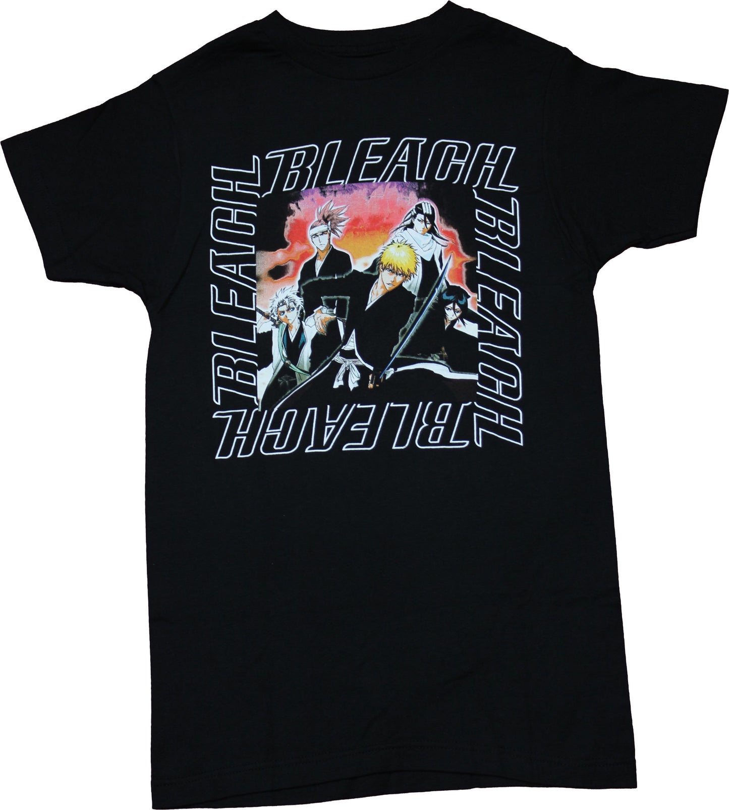 Bleach Mens T-Shirt - Boxed Group Bleach Title Surrounded