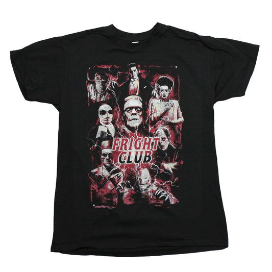 Fright Club Mens T-Shirt - Distressed Classic Monsters Word Collage