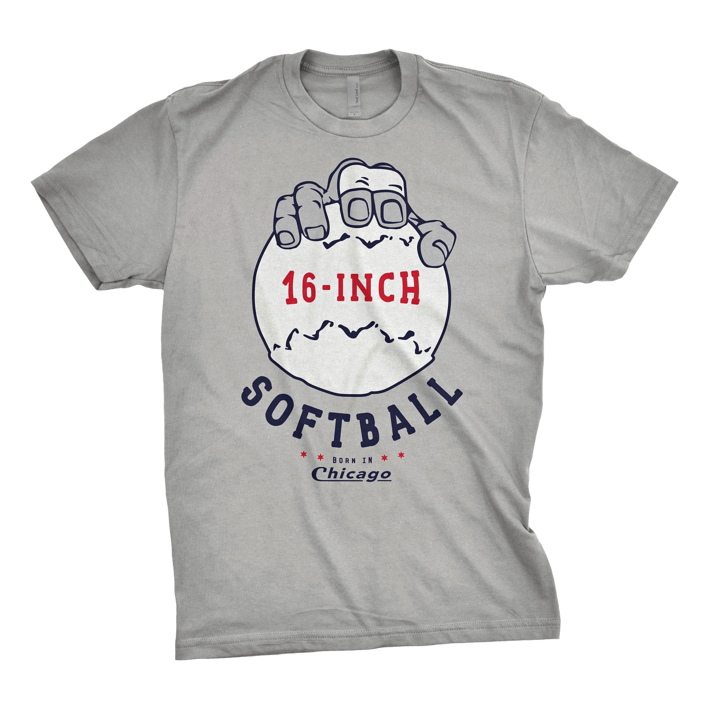 16-Inch Softball Chitown Clothing Mens T Shirt Grey