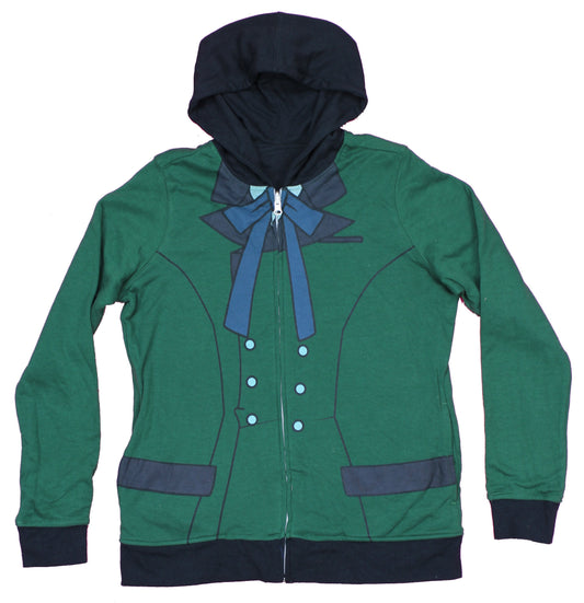 Black Butler  Girls Juniors Reversible Hoodie - Sebastian & Ciel Costume Style