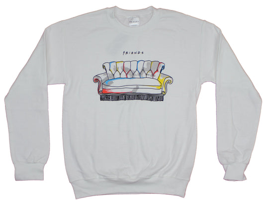 Friends Mens Crewneck Sweatshirt - Classic Couch Drawing Image