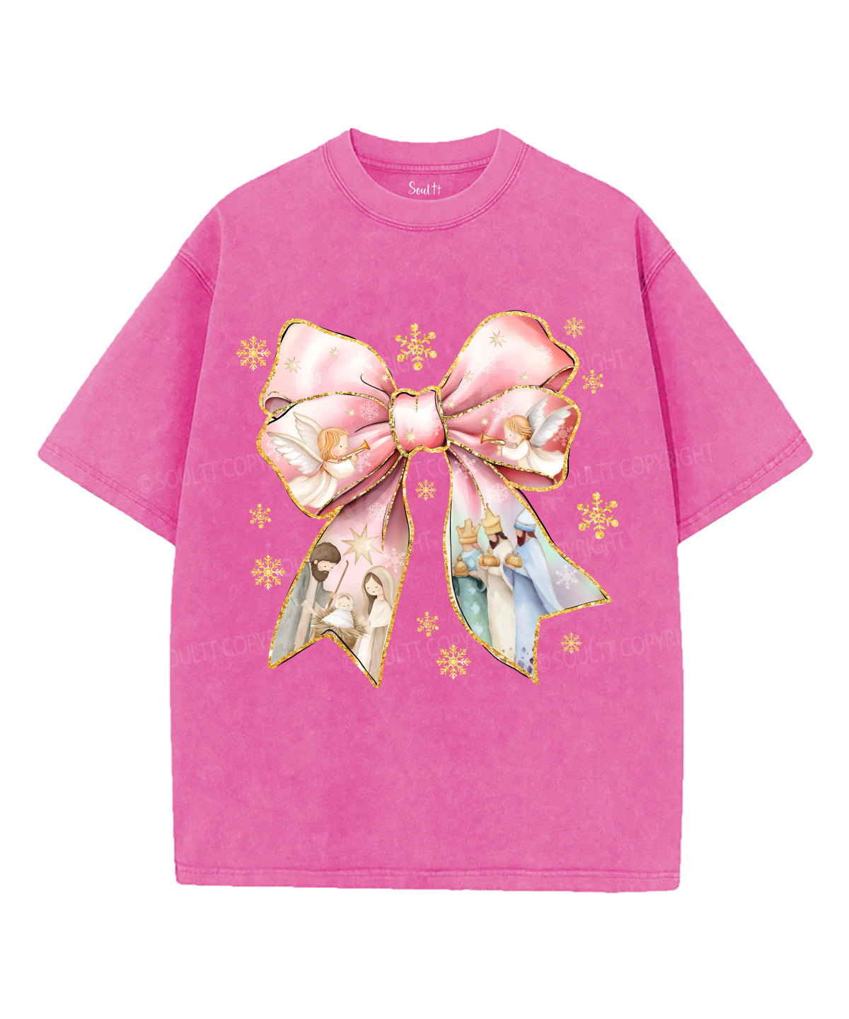A Child Is Born Washed Christian T-shirt