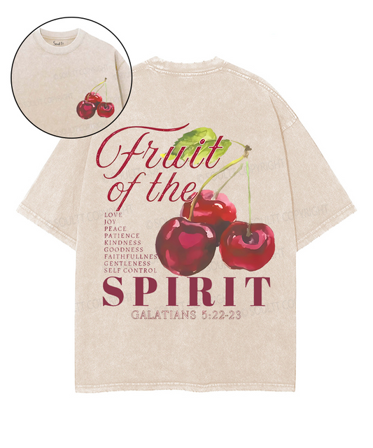 Fruit Of The Spirit Double Sided Unisex Washed Christian T-shirt Style028