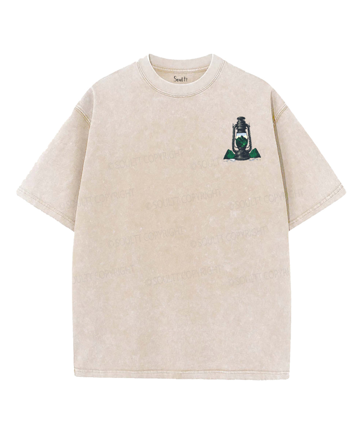 A Light On My Path Double Sided Unisex Washed Christian T-shirt