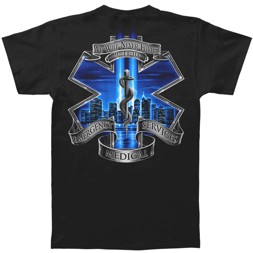 911 EMS Blue Skies We Will Never Forget T-shirt