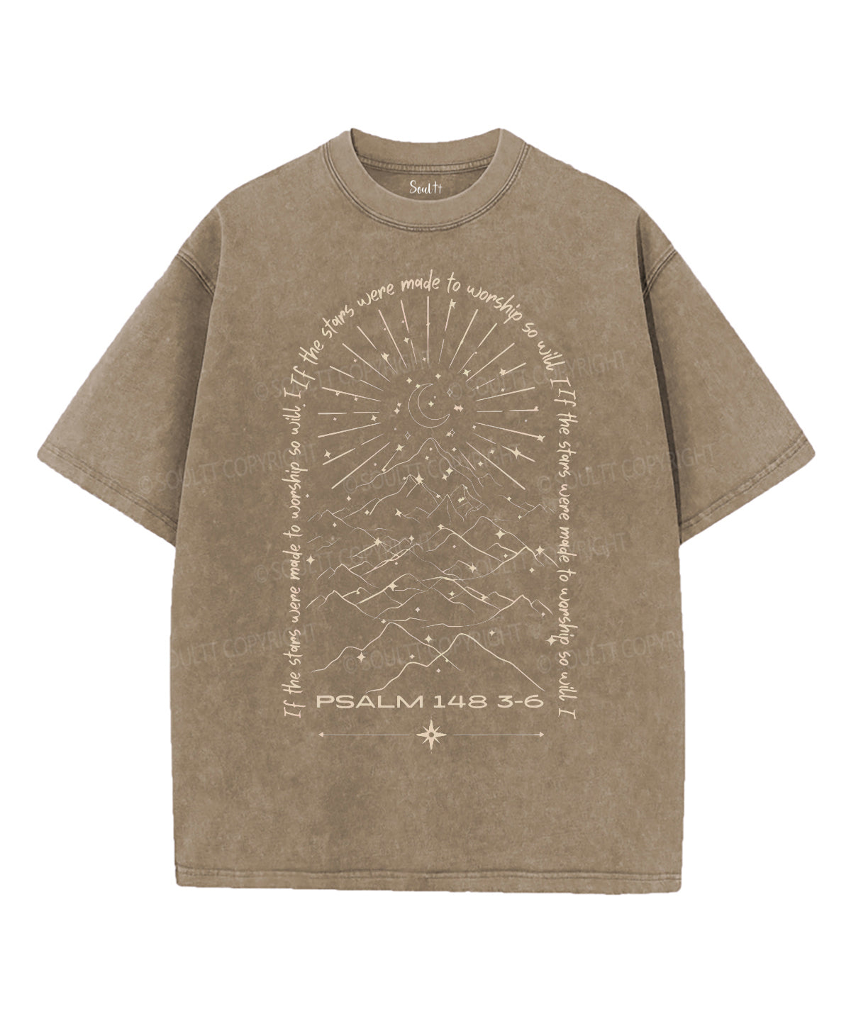 If The Stars Were Made To Worship Unisex Washed Christian T-shirt Style001