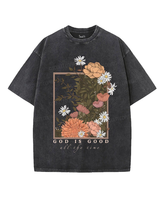 God Is Good Unisex Washed Christian T-shirt Style001