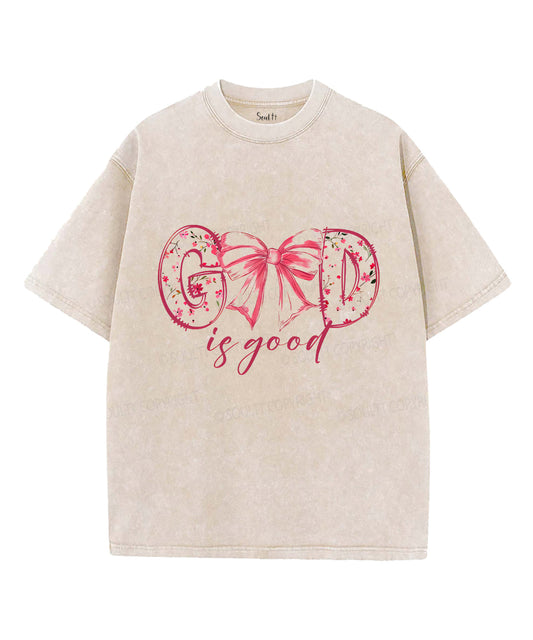 God Is Good Unisex Washed Christian T-shirt Style003