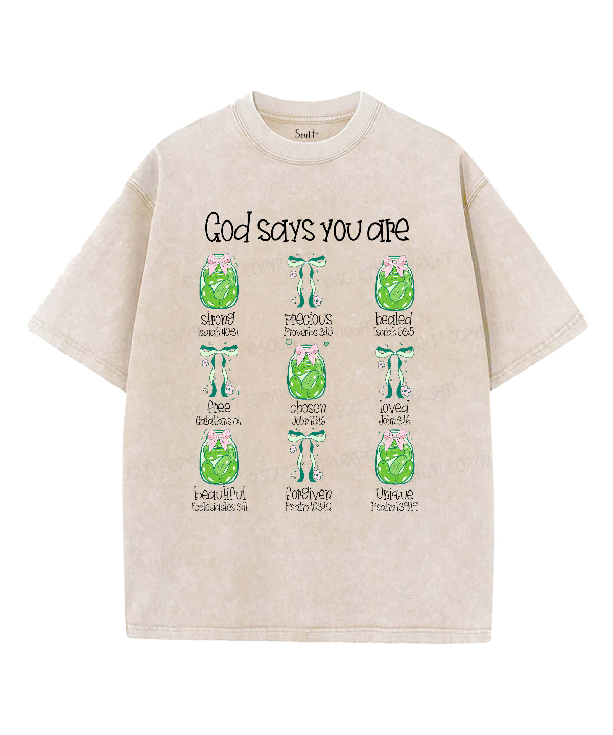 God Says You Are Unisex Washed Christian T-shirt Style001
