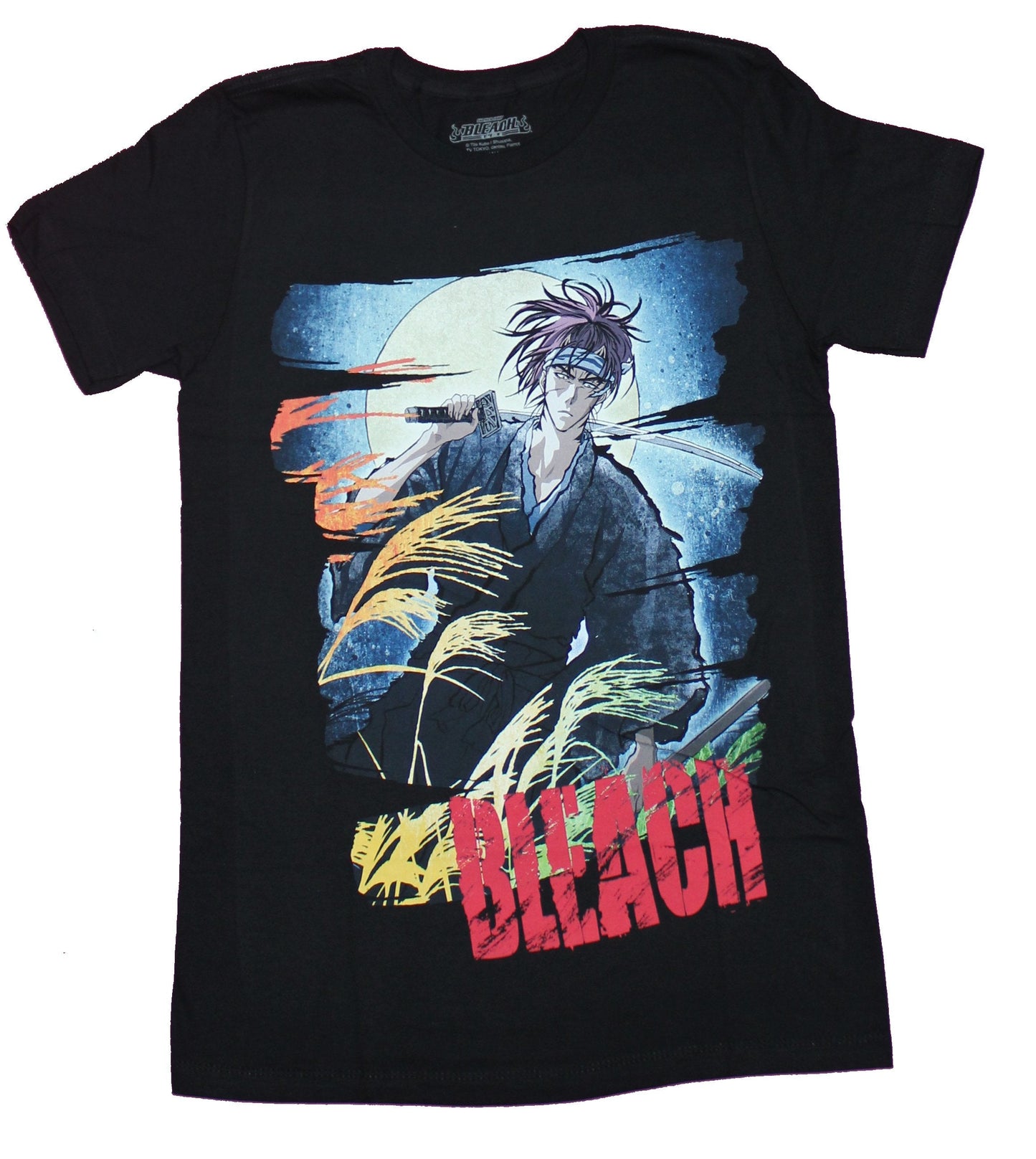 Bleach Mens T-Shirt - Ichigo Approaching In Moon Light Image