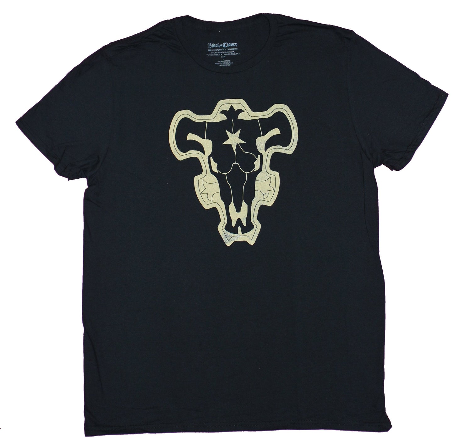 Black Clover Mens T-Shirt  - Black Bull Symbol Shirt Logo