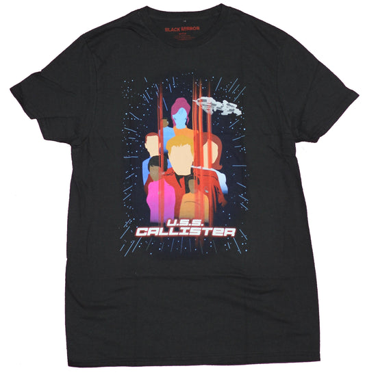 Black Mirror Mens T-Shirt- U.S.S. Callister Stylized Crew Image