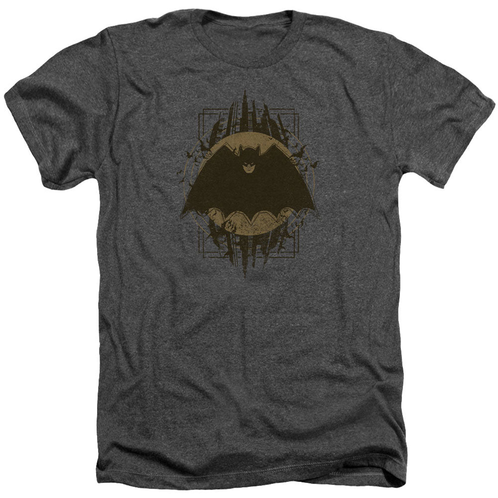 Batman Crest Adult Heather 40% Poly T-shirt