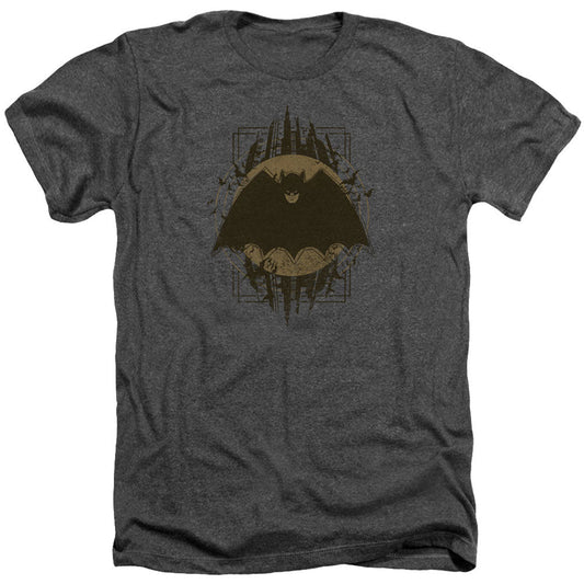 Batman Crest Adult Heather 40% Poly T-shirt