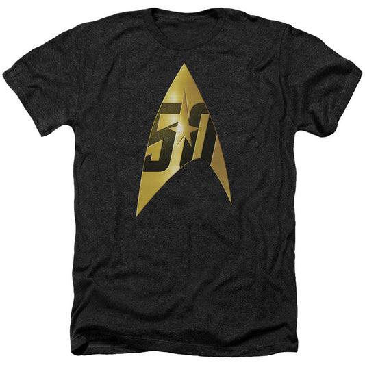 50th Anniversary Delta Adult Heather 40% Poly T-shirt