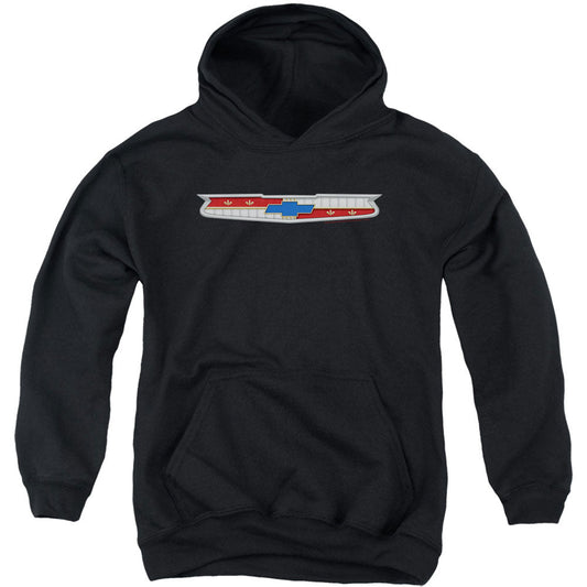 56 Bel Air Emblem Youth 50% Poly Hooded Sweatshirt