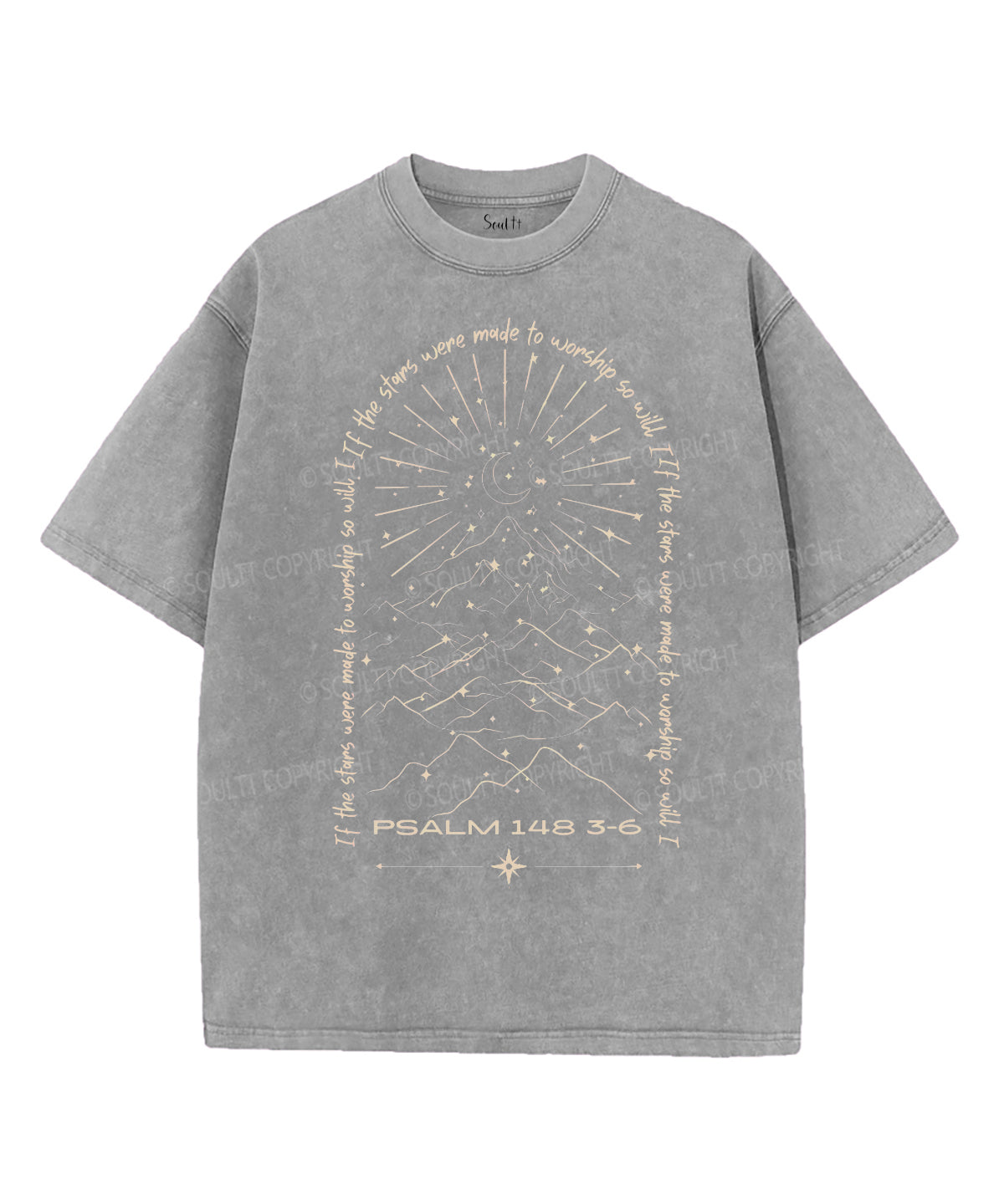 If The Stars Were Made To Worship Unisex Washed Christian T-shirt Style001