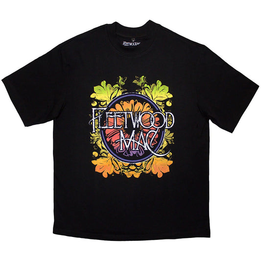Circle Floral Logo Oversized Boxy Tee Vintage T-shirt