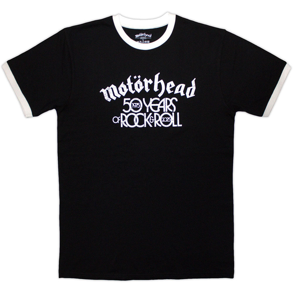 50 Years Text Lock Up Ringer T-shirt