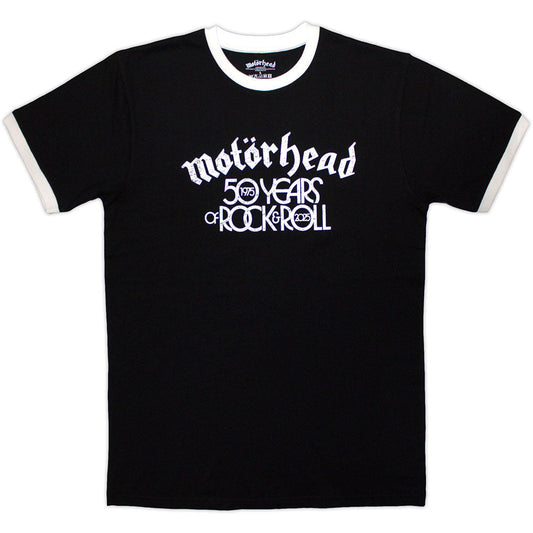 50 Years Text Lock Up Ringer T-shirt